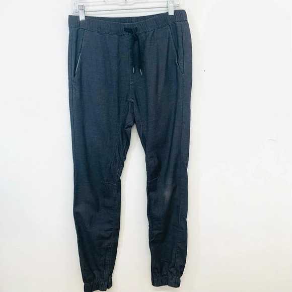 Pacsun Jogger Pants Men Small Gray  Pull On Pockets Drawstring‎ Zip Ankle - Picture 1 of 11